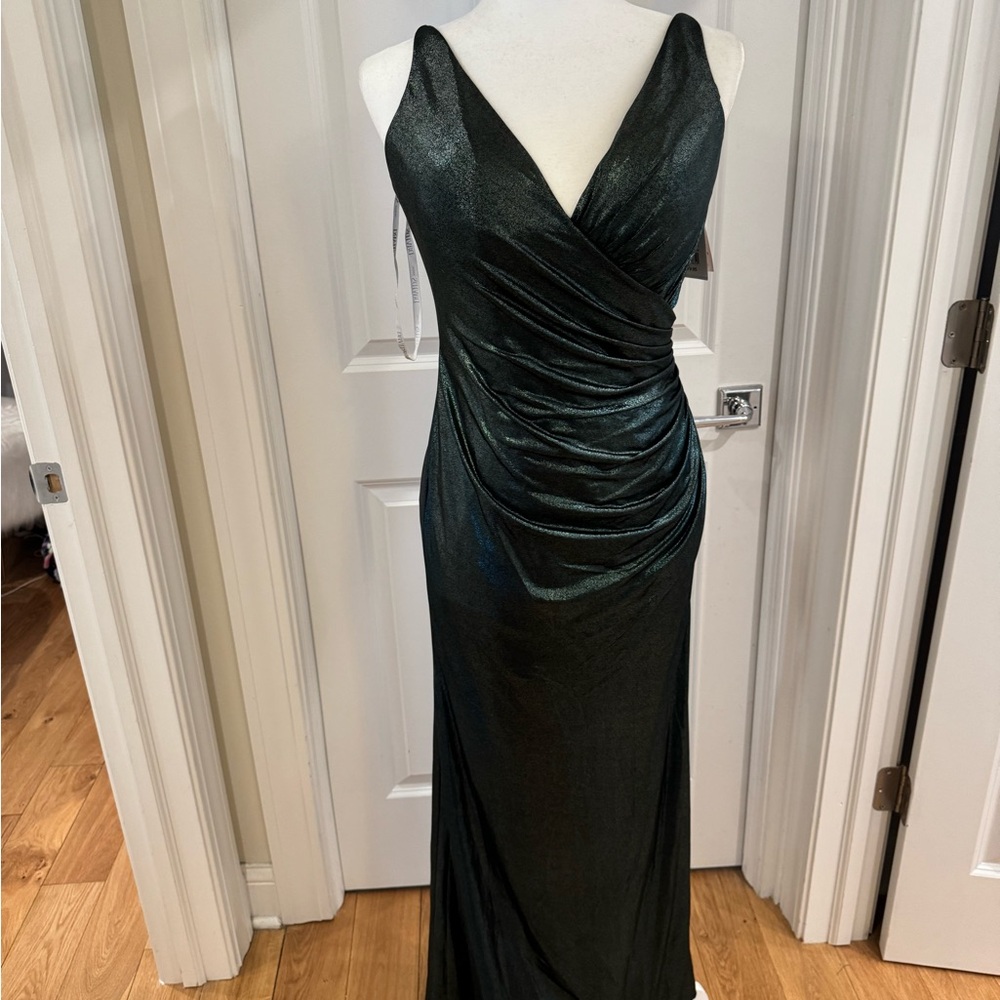 David’s Bridal Emerald Sparkle long dress